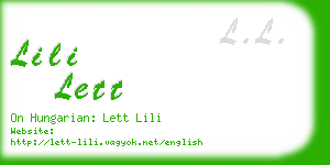 lili lett business card